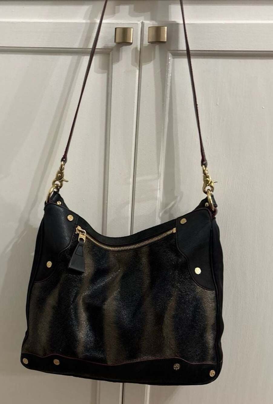 MZ Wallace Metallic Tiger Print Hobo Bag with Gold‎ Hardware